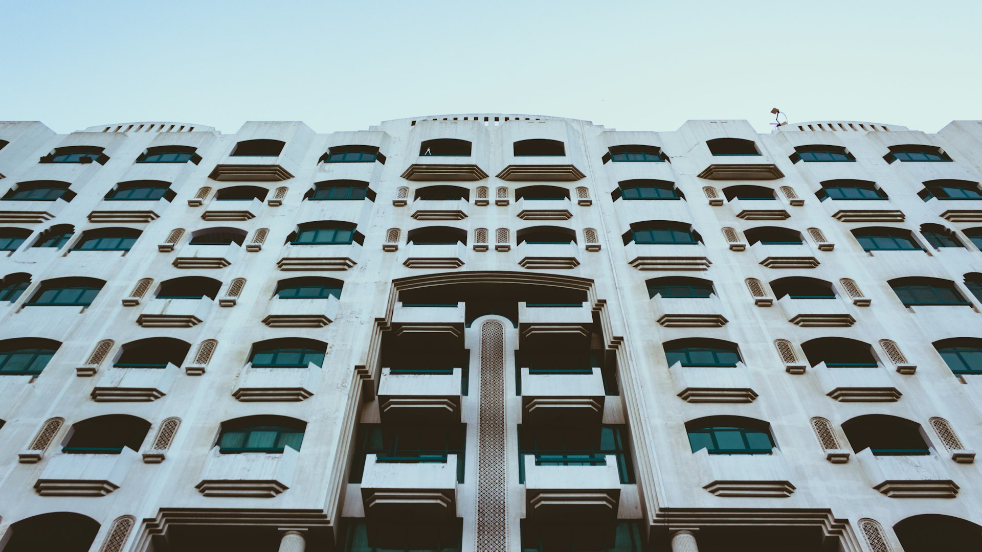 low angle view of white painted building