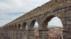 View from the apartment balcony overlooking the historic Acueducto de San Lázaro.