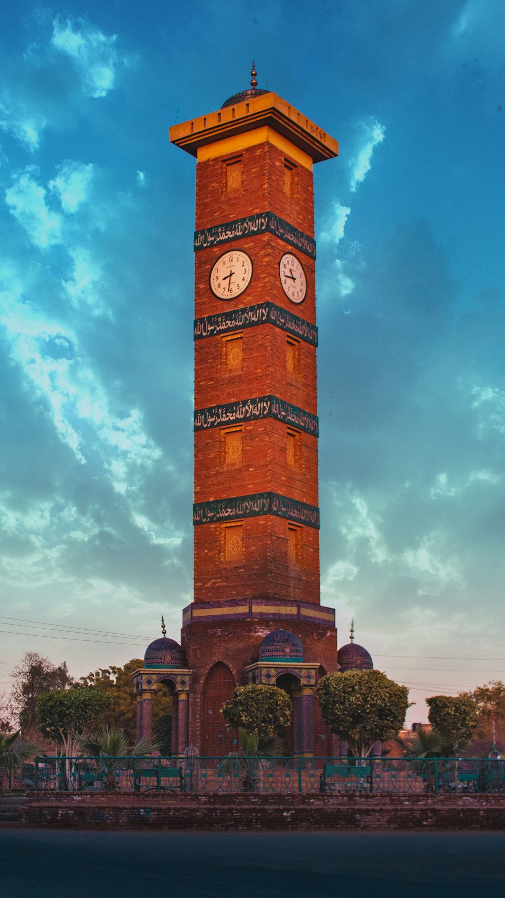 brown clock tower