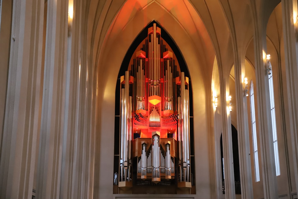 white concrete cathedral interior