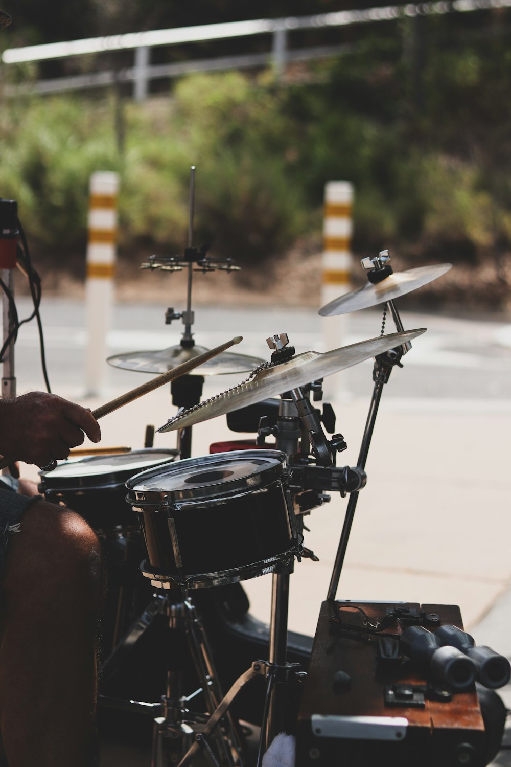 man playing drums