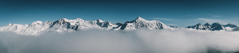 view panoramic photo of mountain summit