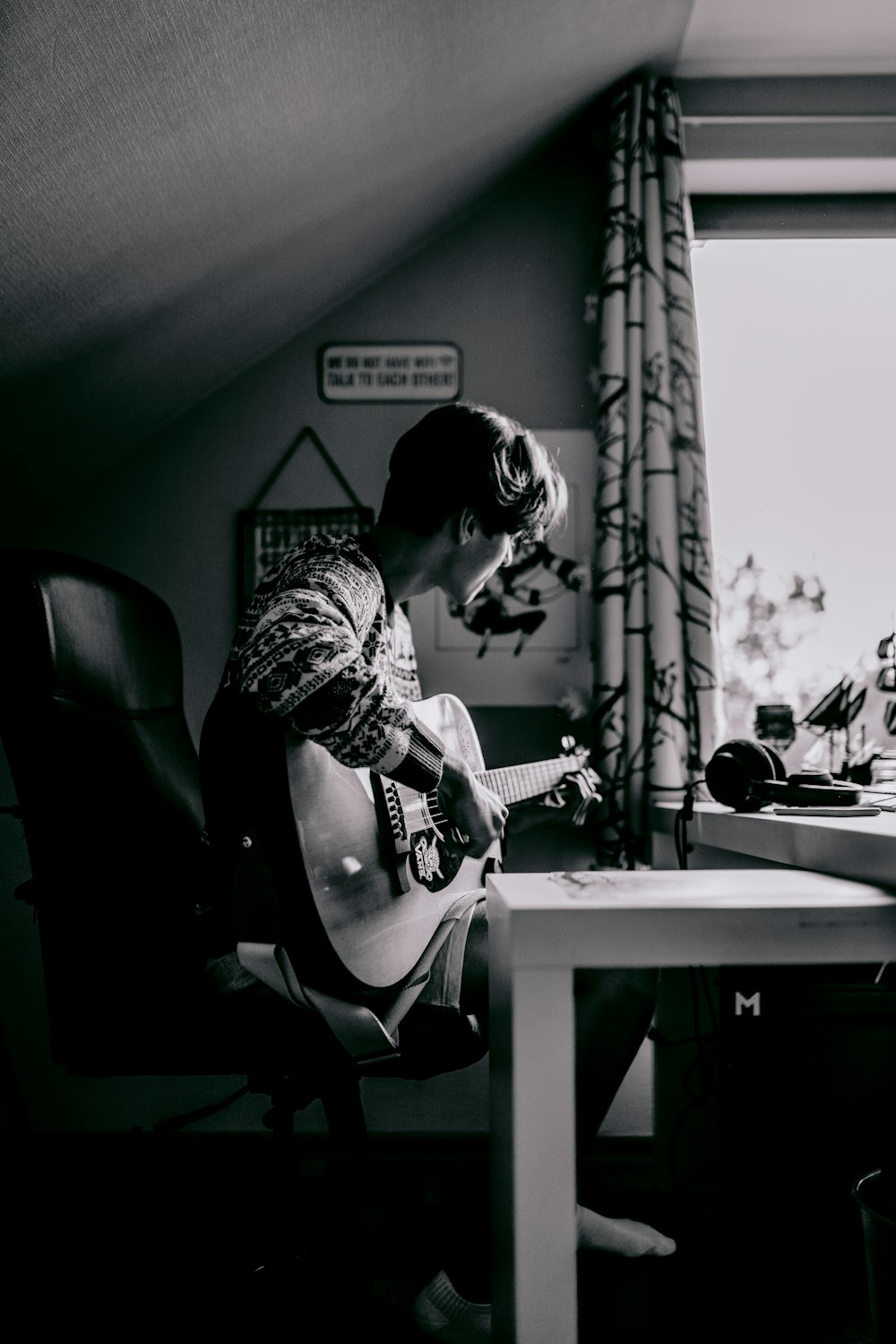 man playing guitar