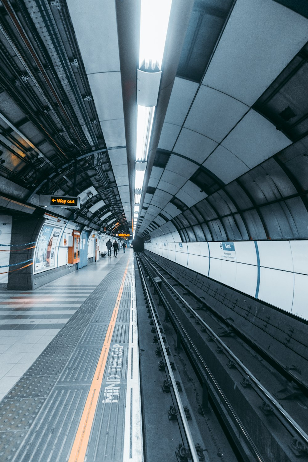 people walking on subway