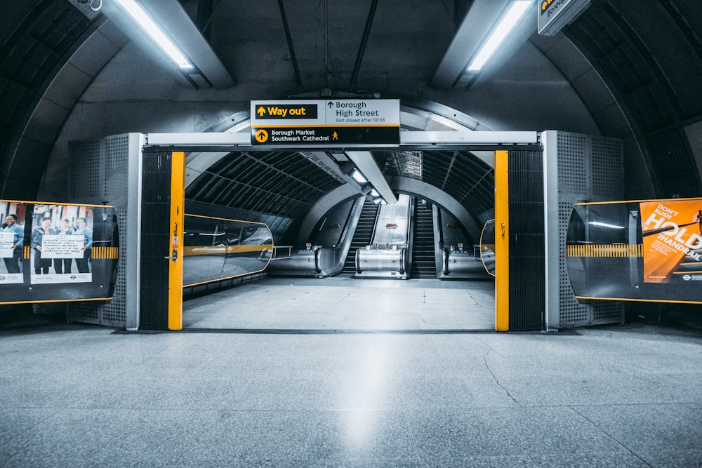 escalators on subway