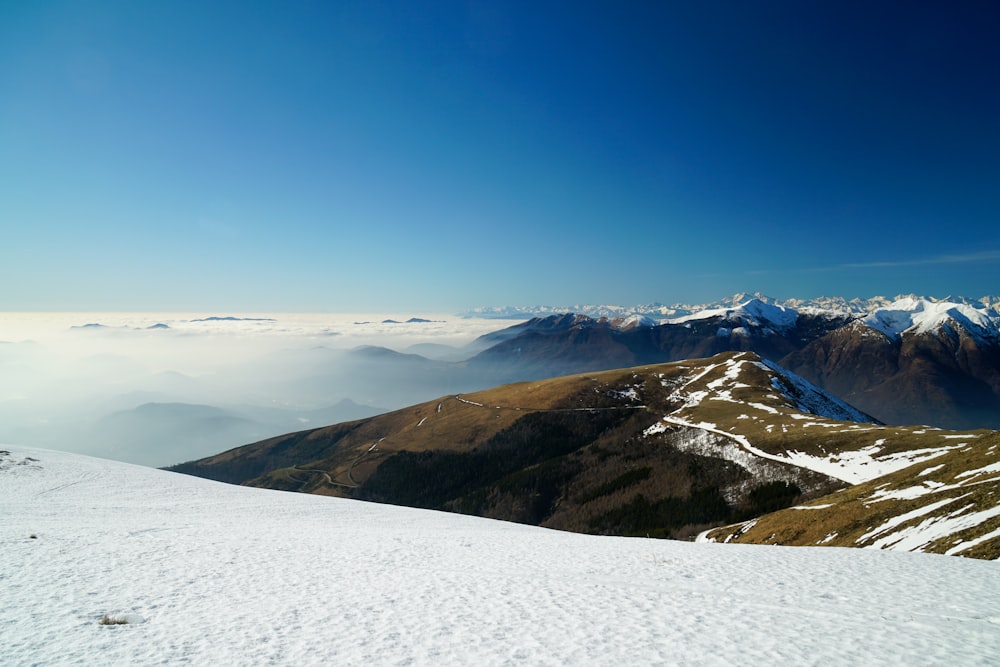 snow covered mountains