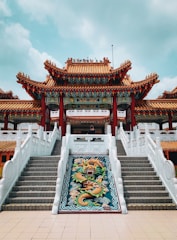 red and white temple