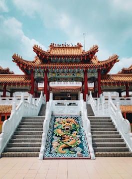 red and white temple