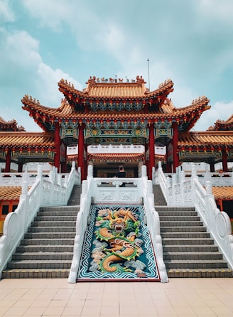 red and white temple