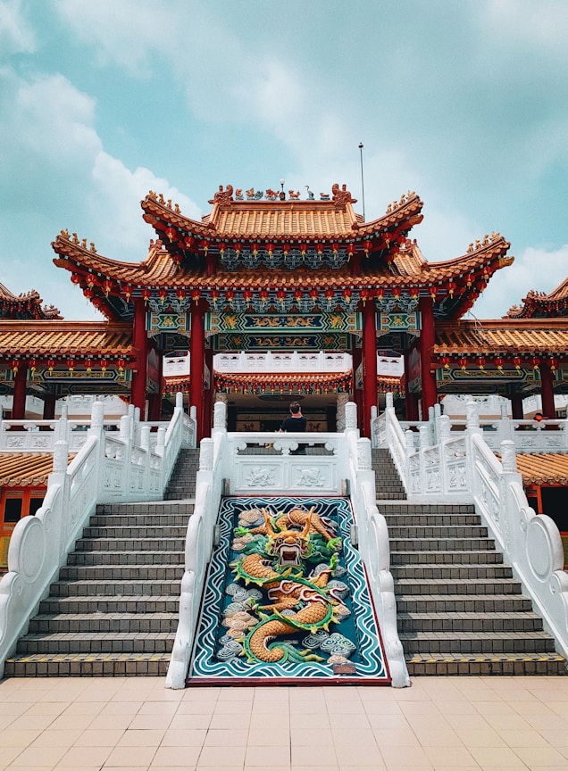 red and white temple