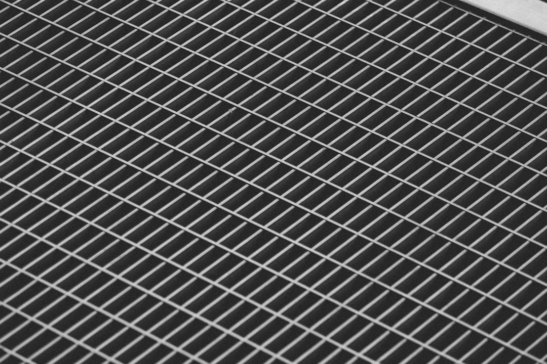 black and gray mesh-link panel