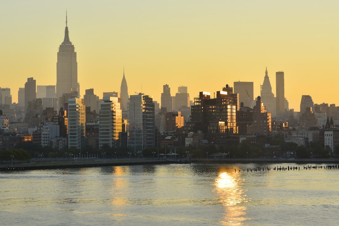 New York City during golden hour,