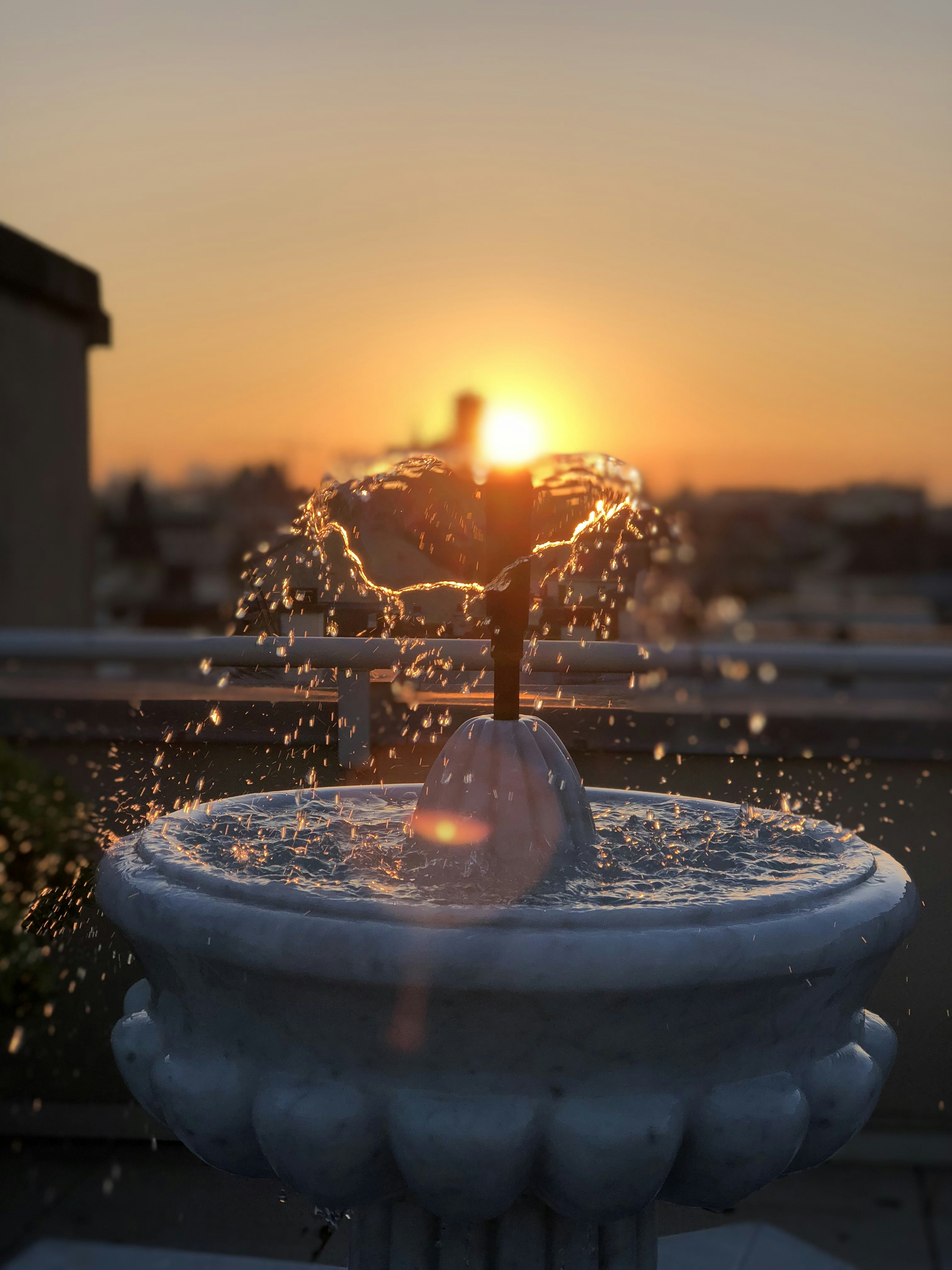 屋外噴水写真