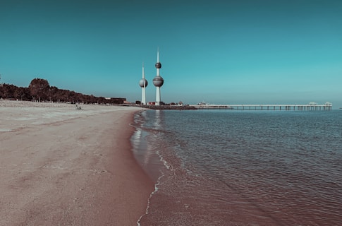 towers and dock during day