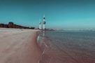 towers and dock during day