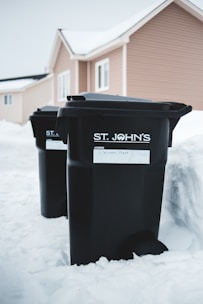 St. John's trash bins by houses at daytime