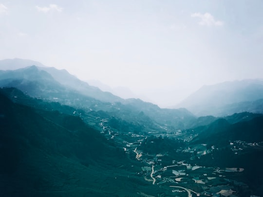 mountains covered with mist in Sapa Vietnam