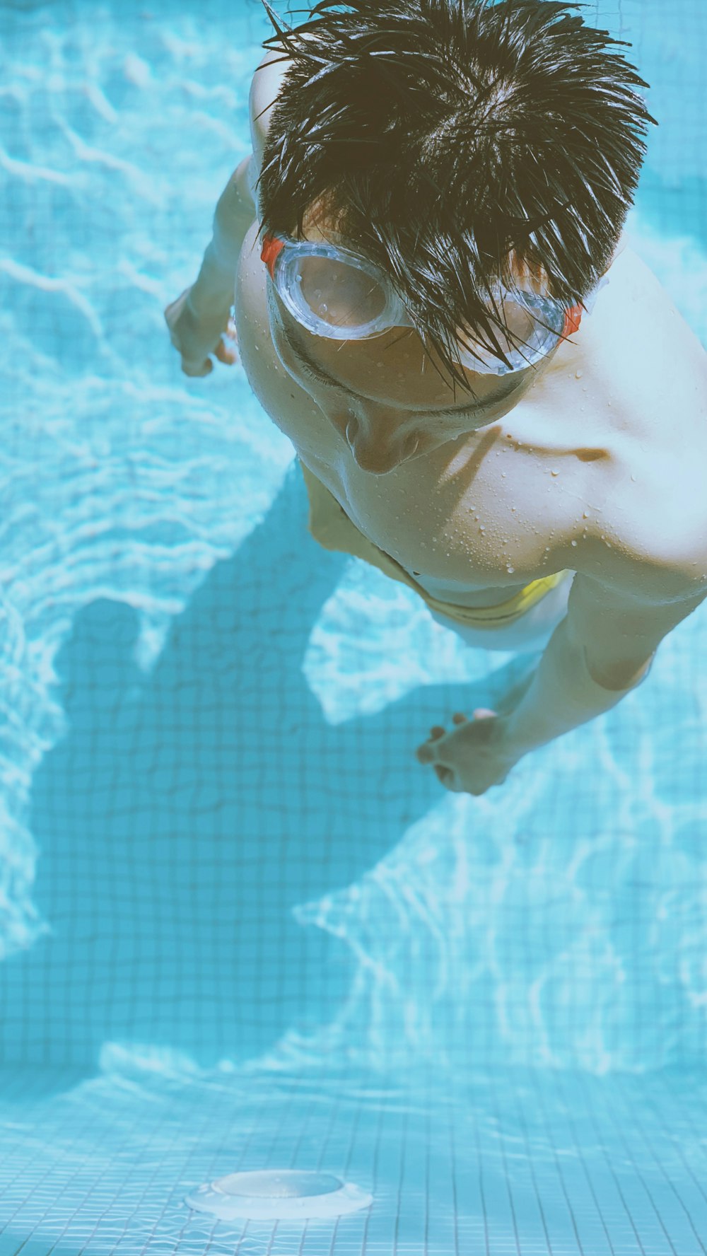 man in pool