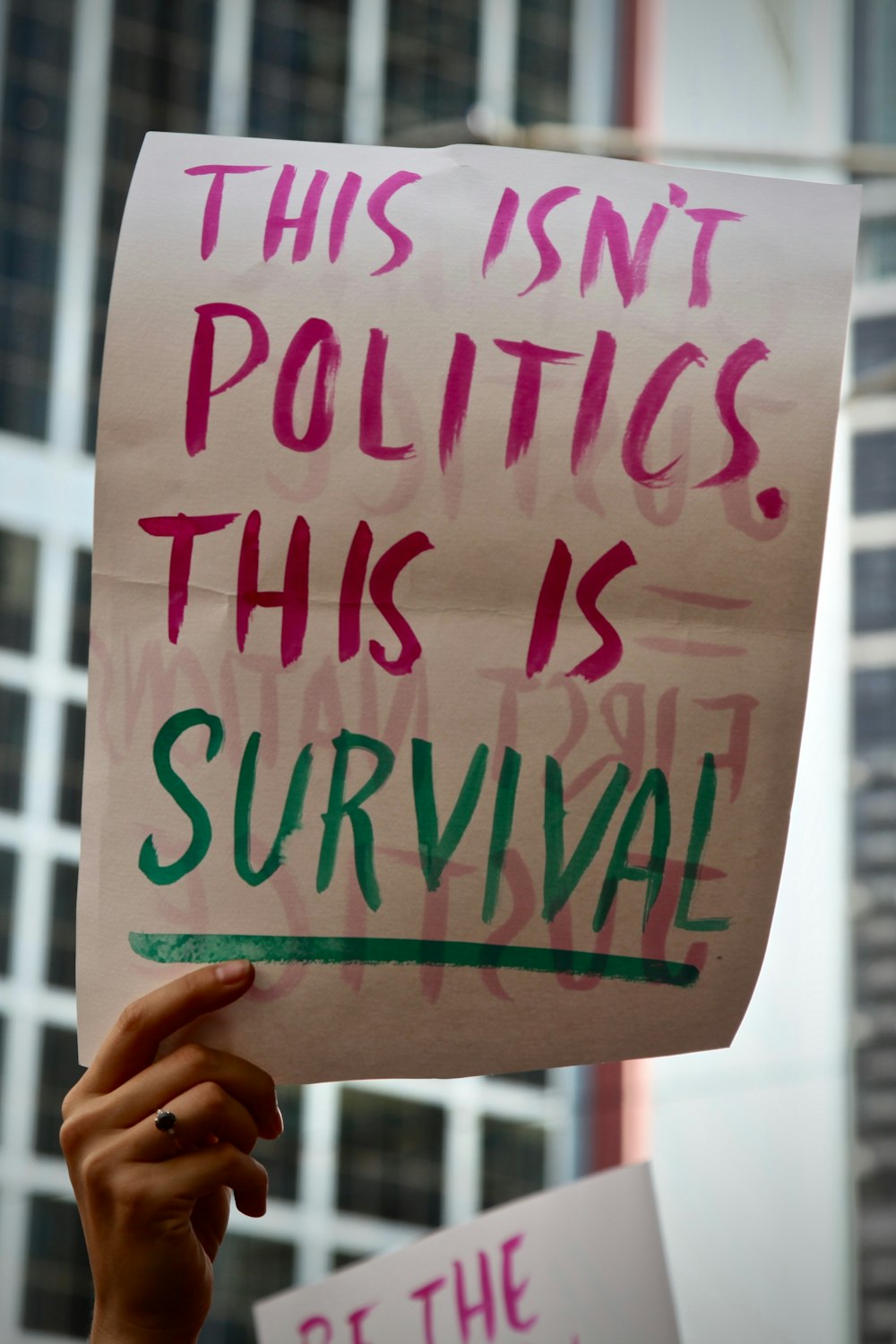 this isn't politics this is survival
