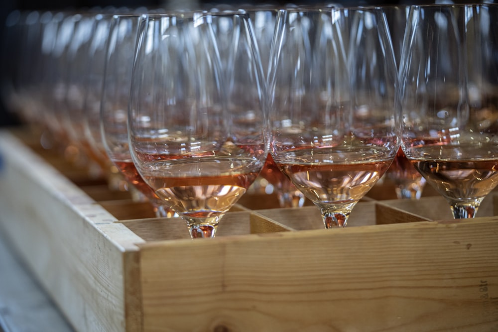 copas de vino transparentes