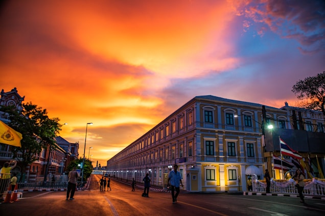 A vibrant photo of Independence Hall bathed in golden light during sunset, symbolizing hope and renewal.