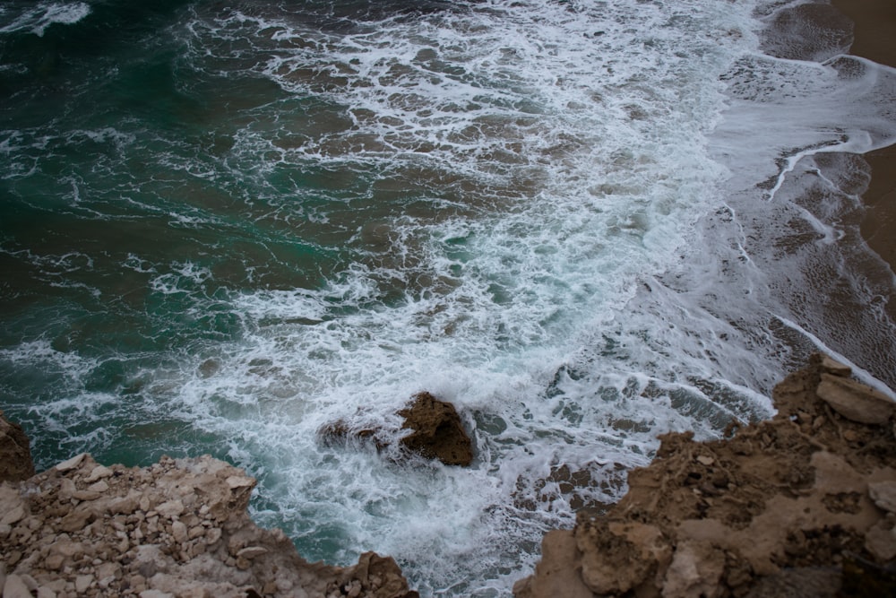 rock formation on shoreline