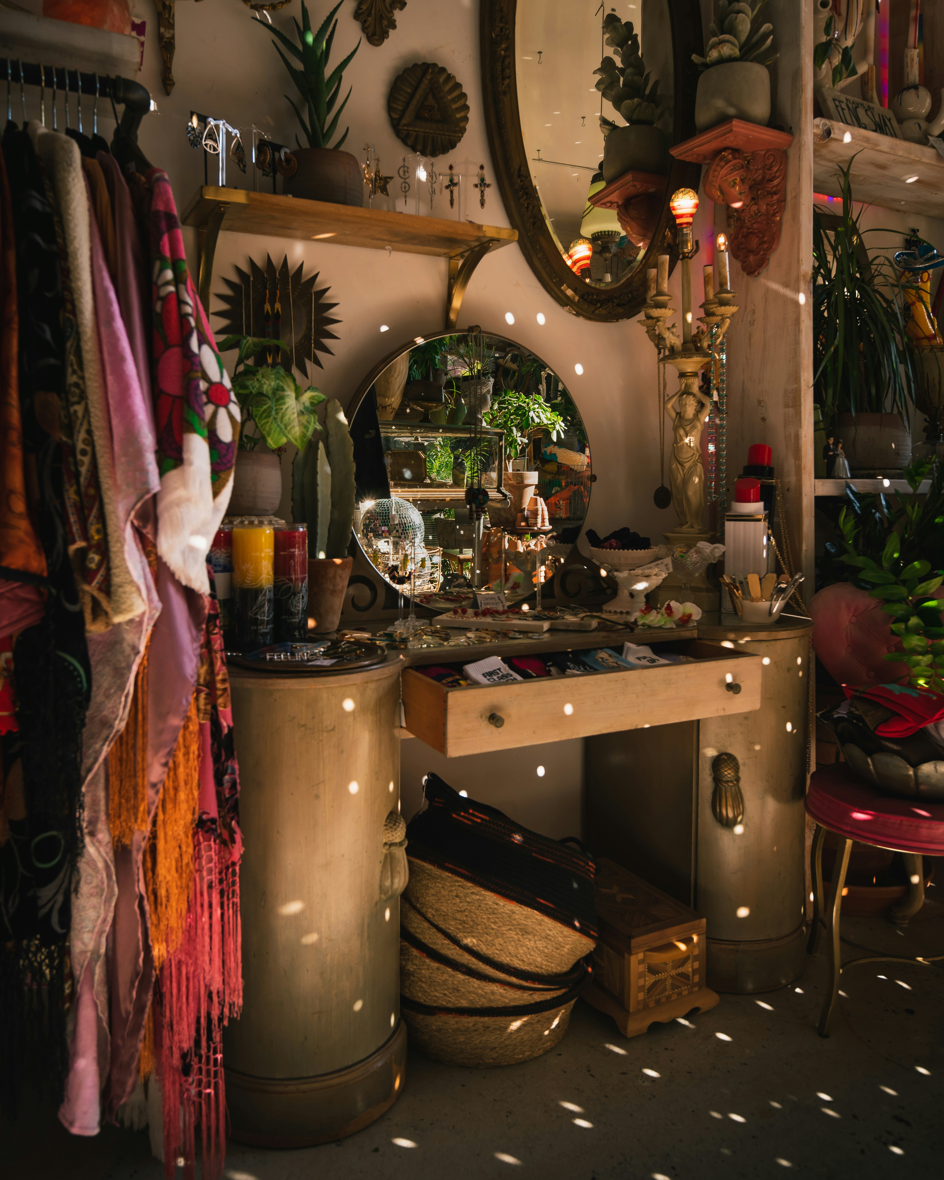 open vanity table drawer