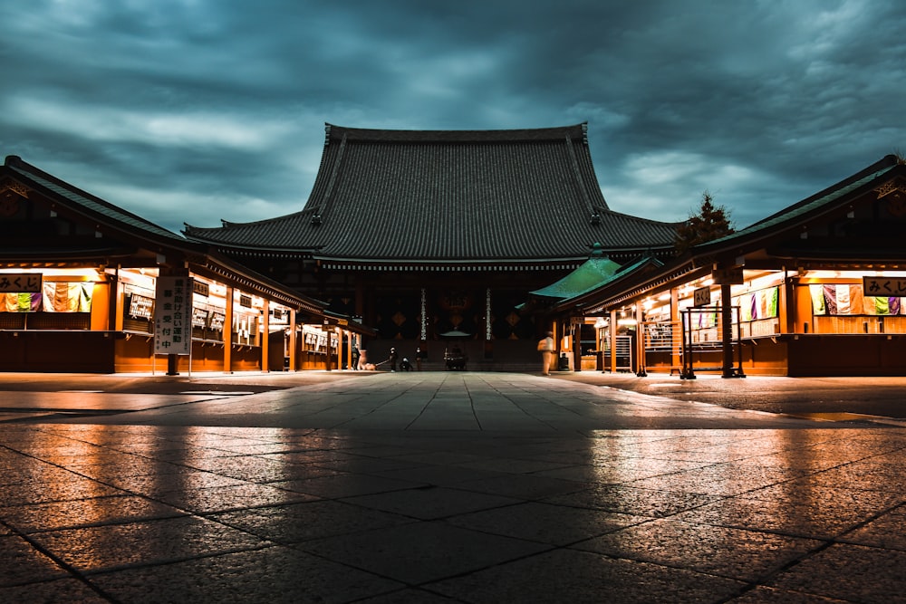 well lit building