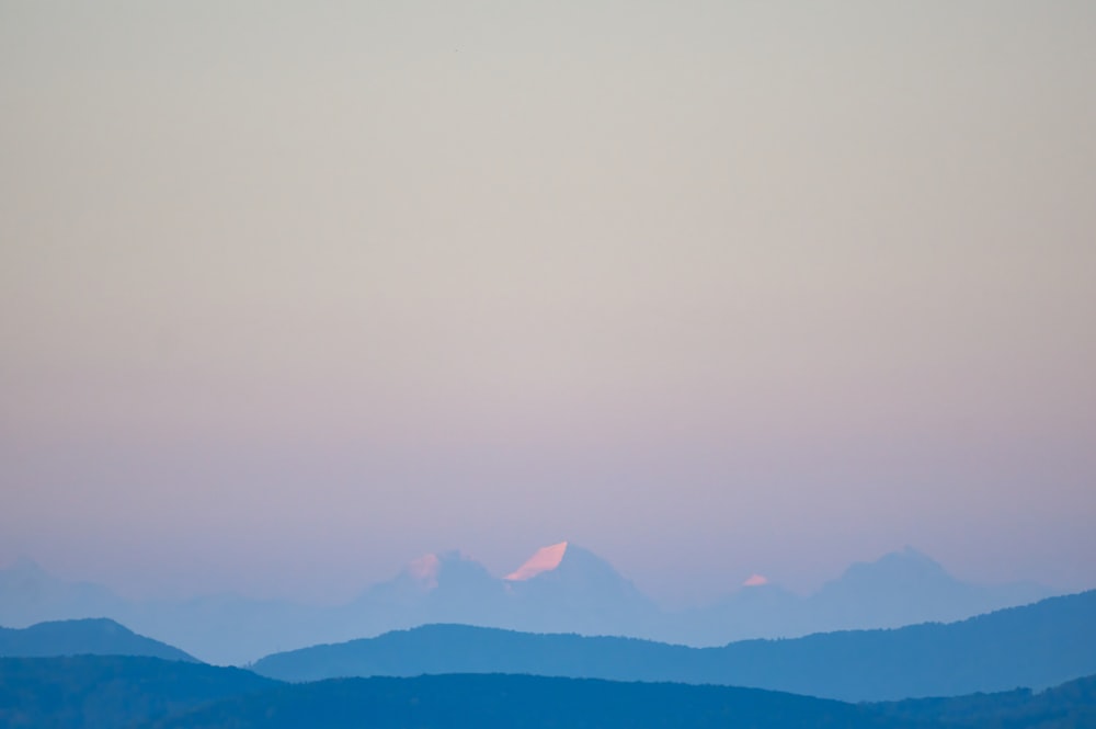 mountain covered by fog