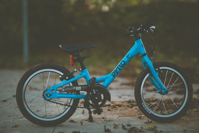 parked blue bike pyro google meet background