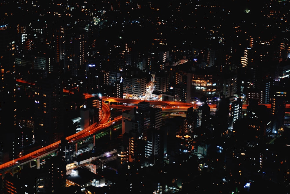 aerial view of city