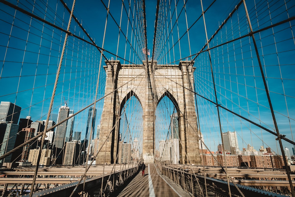 Brooklyn Bridge, New York during day