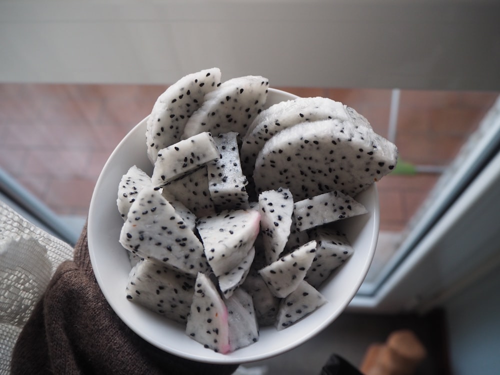 sliced dragon fruits