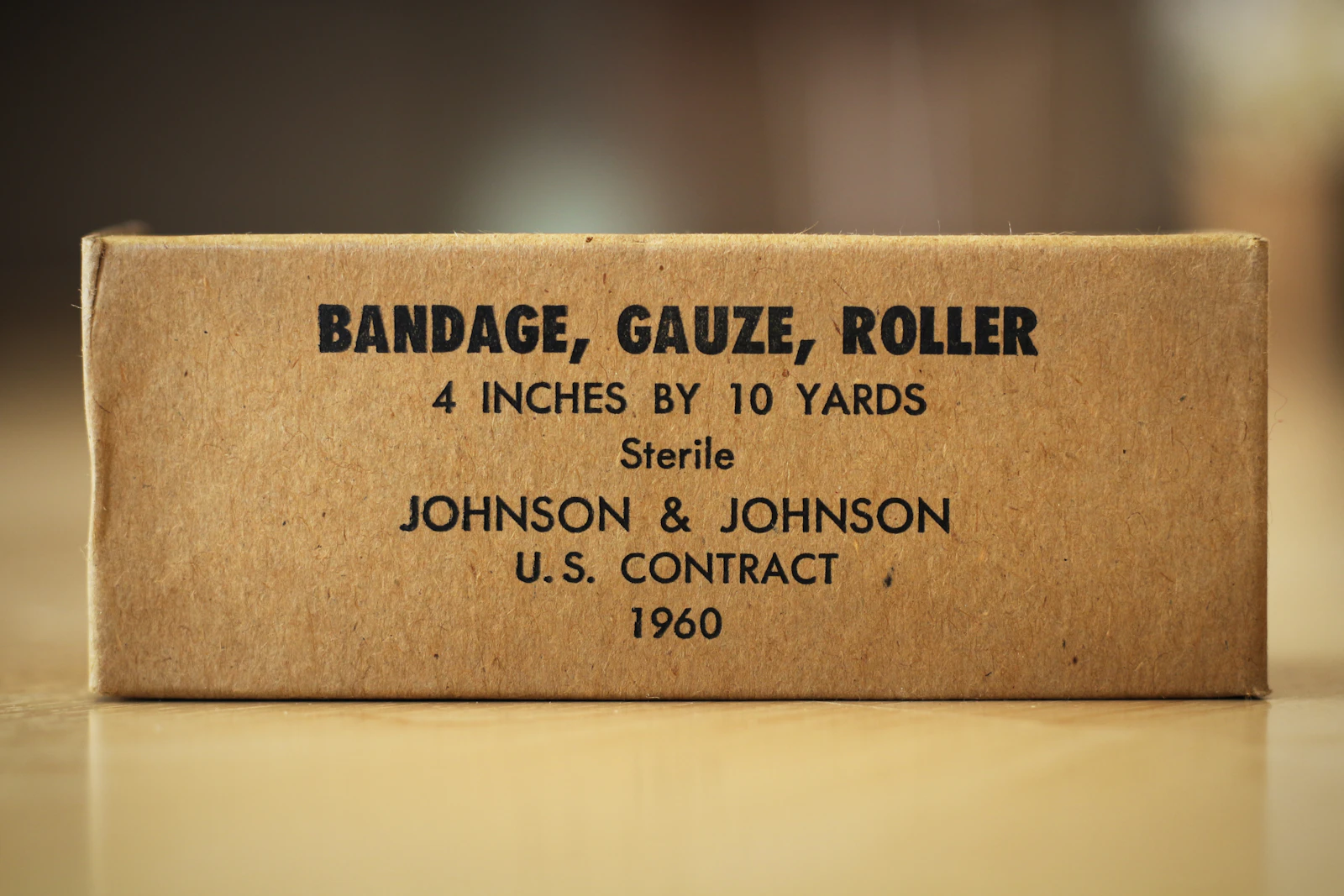 Bandage, gauze and dressing supplies in a box