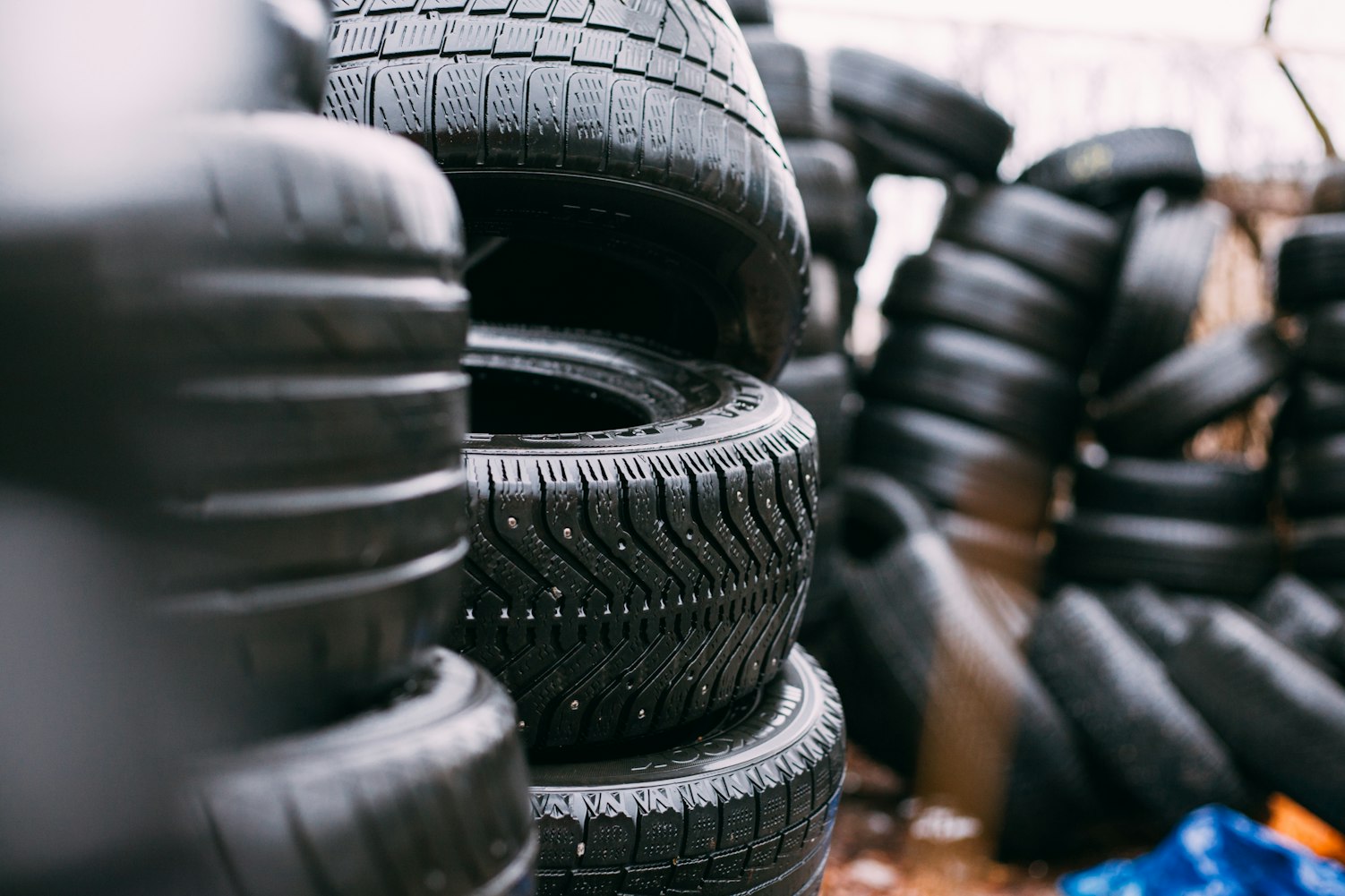 Pile of car tires