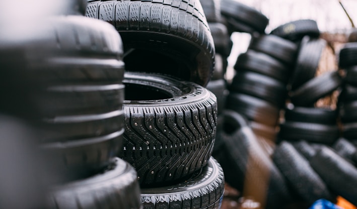 piles of car tires