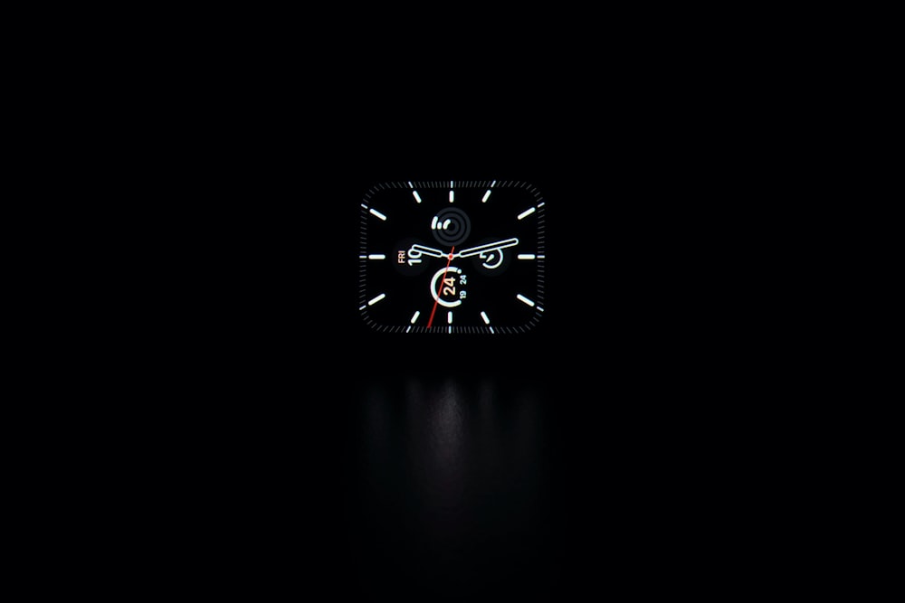 turned-on digital-chronograph watch