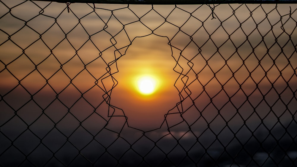 hole in chain link fence