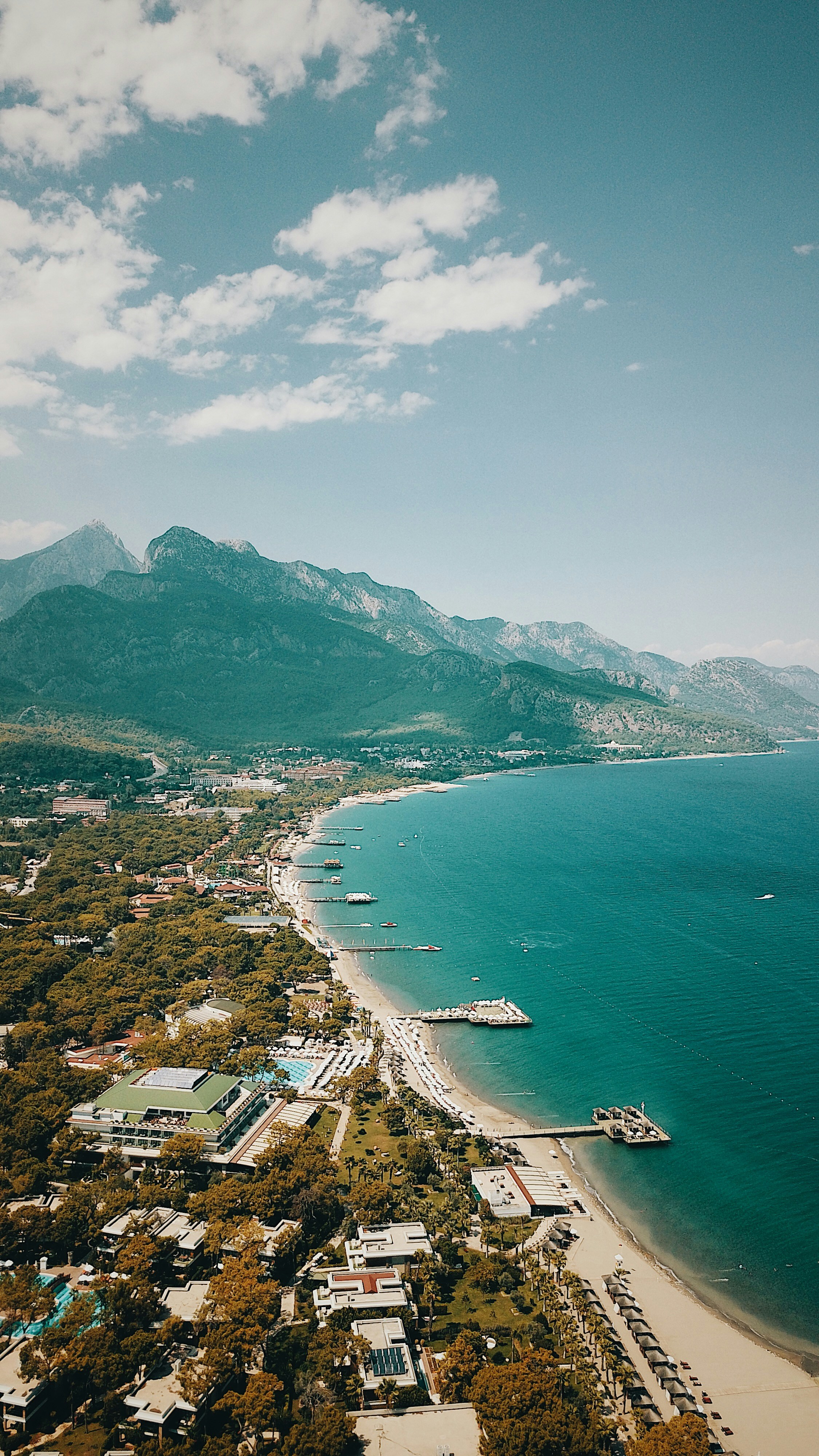 aerial photography of building near sea during daytime