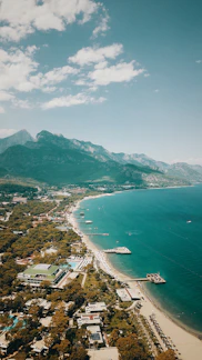 aerial photography of building near sea during daytime