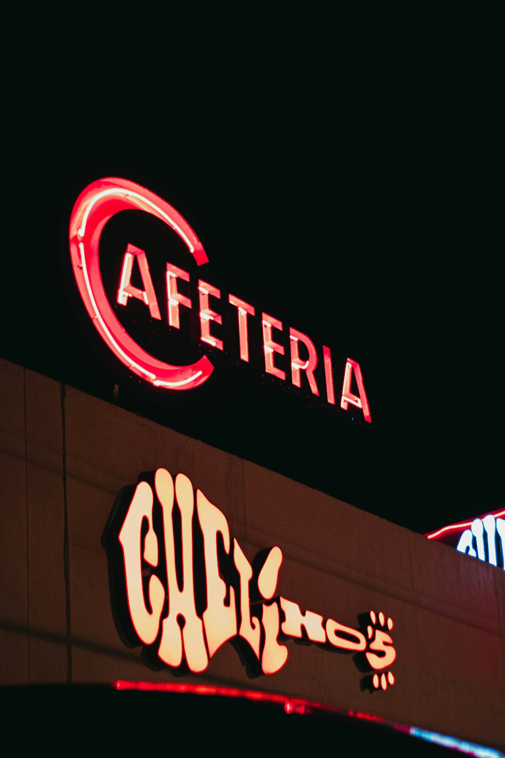 Cafeteria signage