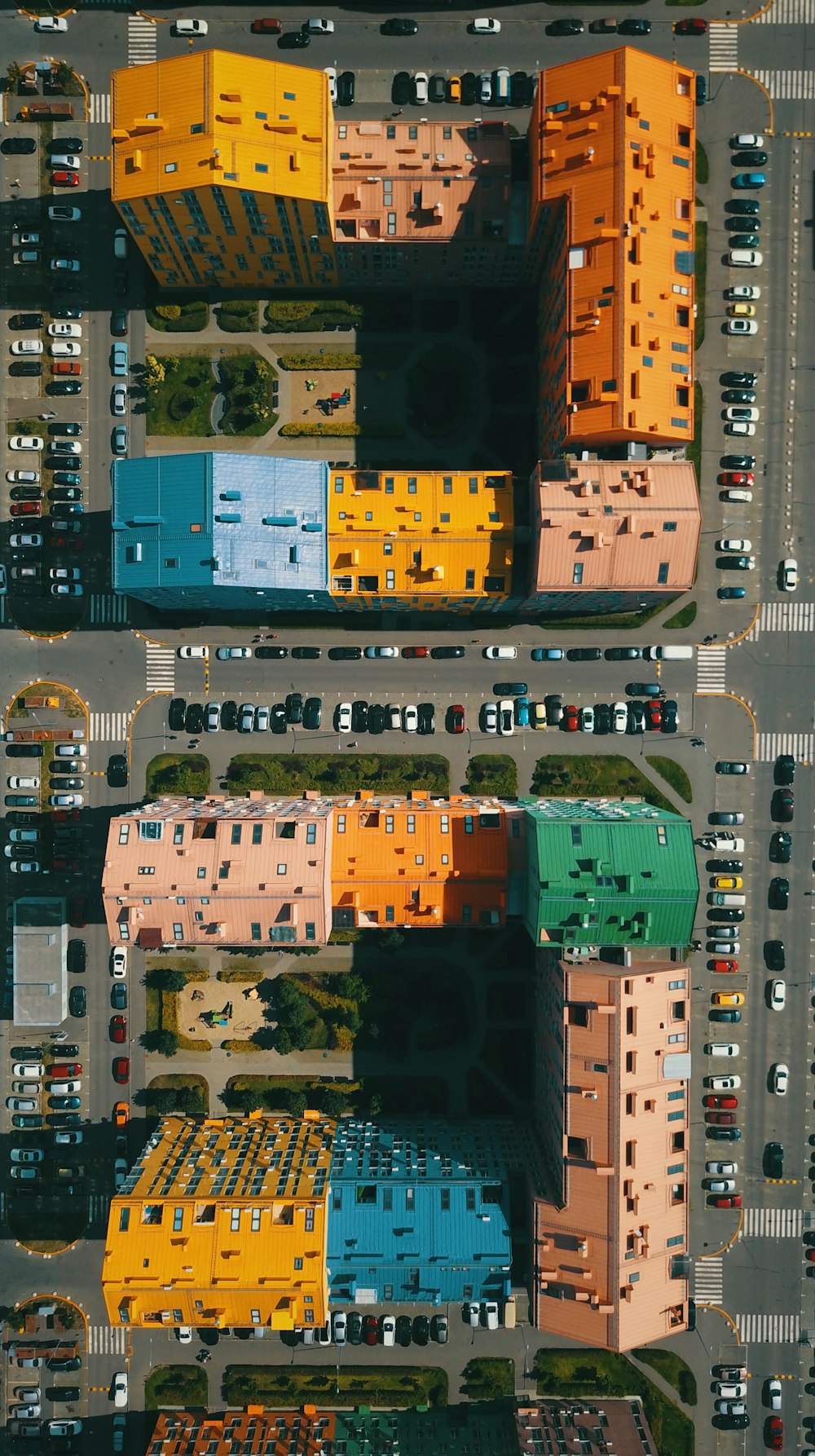 aerial photo of houses