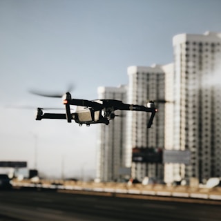 drone near building