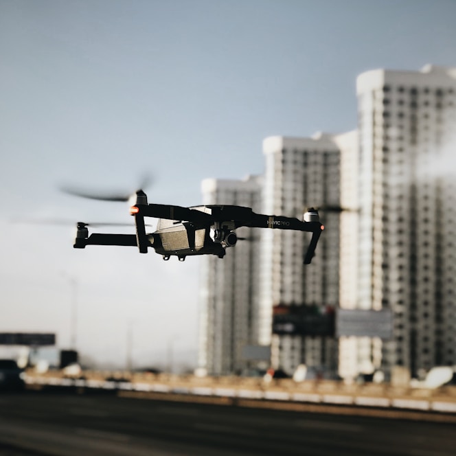 drone near building