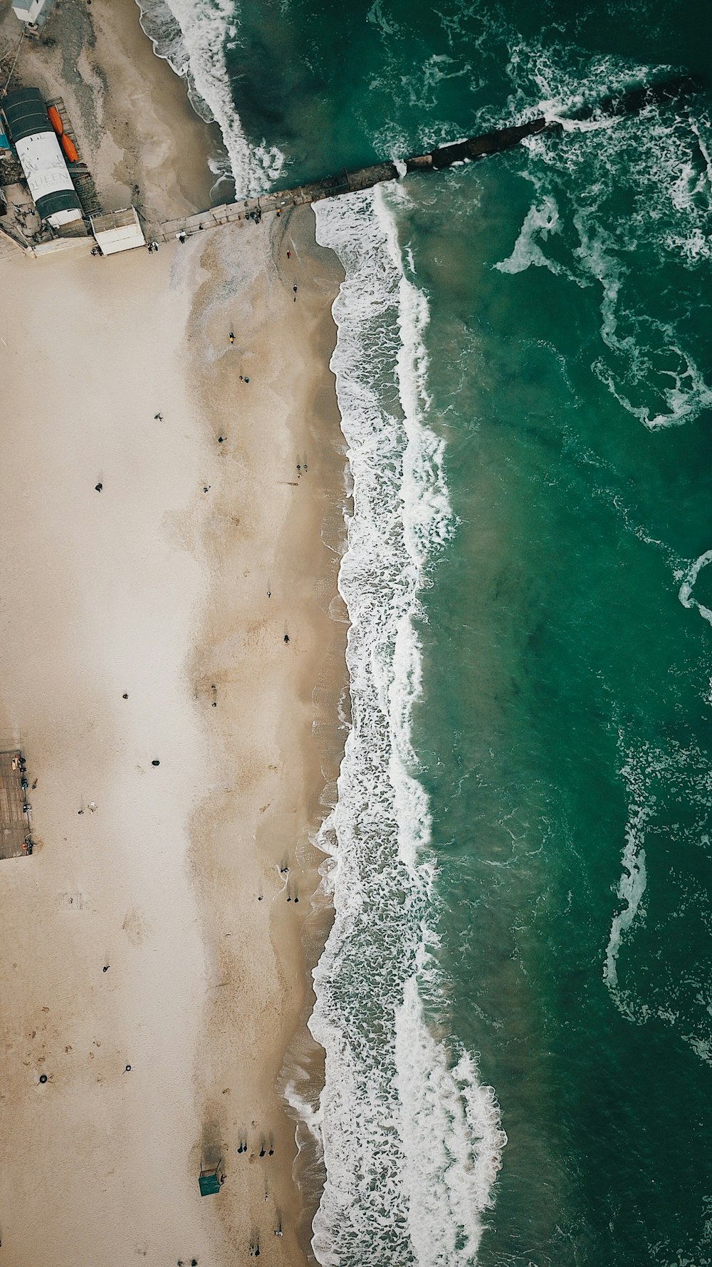 Luftaufnahme des Strandes