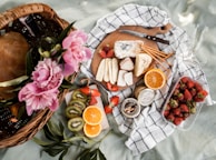 sliced cheese on brown tray