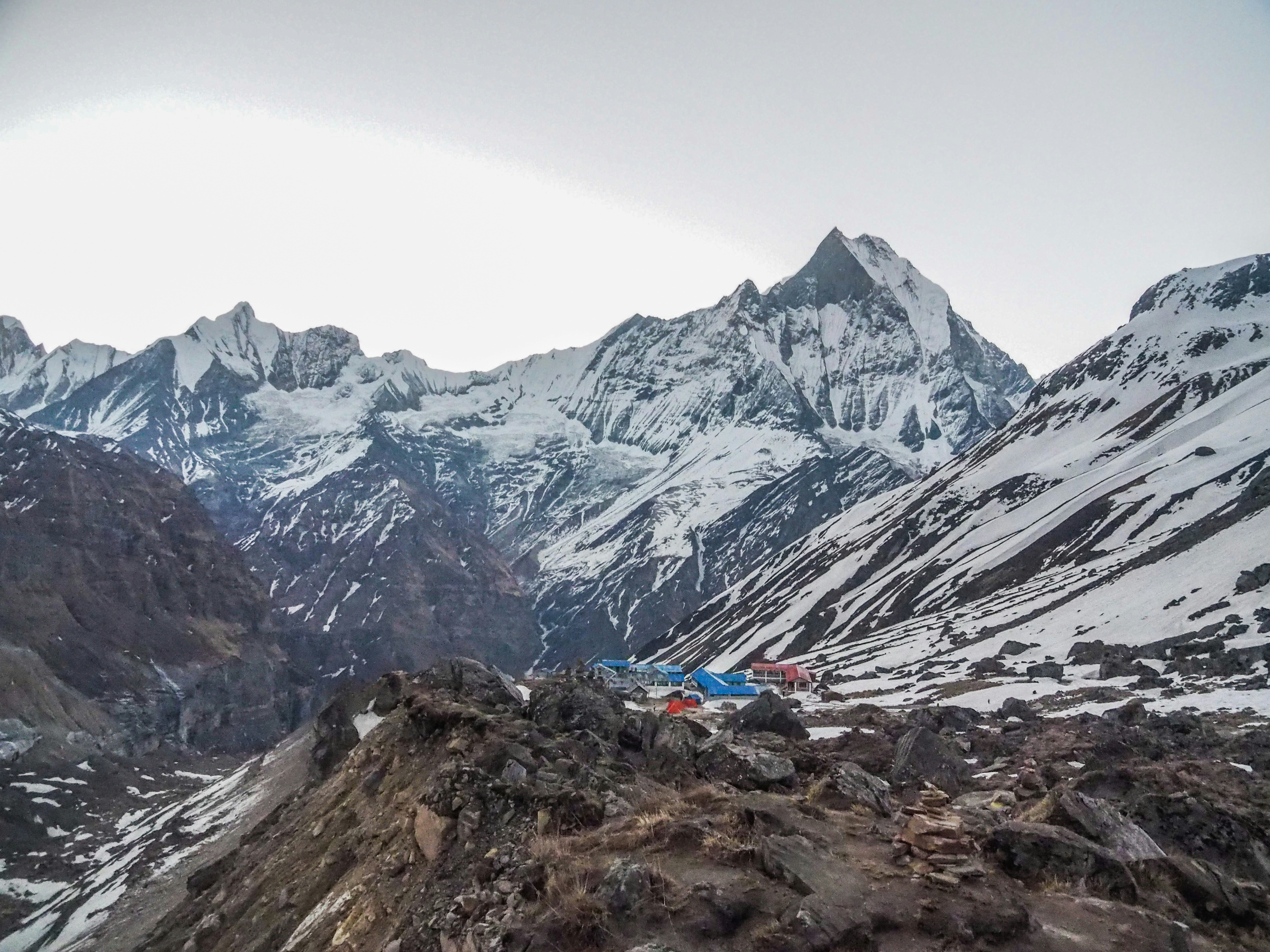 aerial photography of a mountain alps during daytime