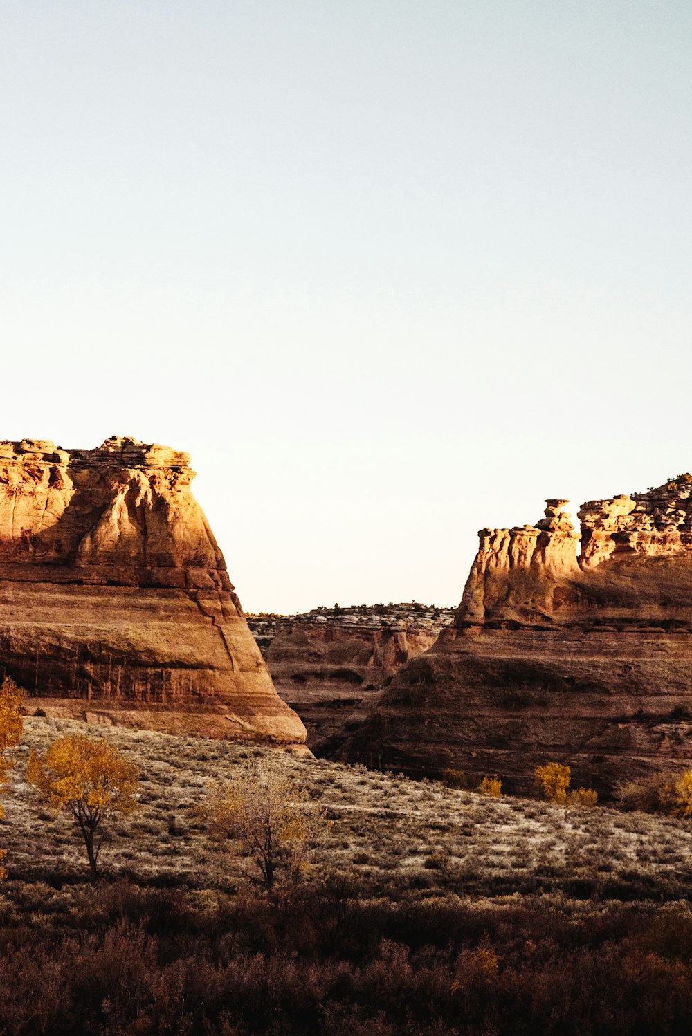 low angle photography of mountain