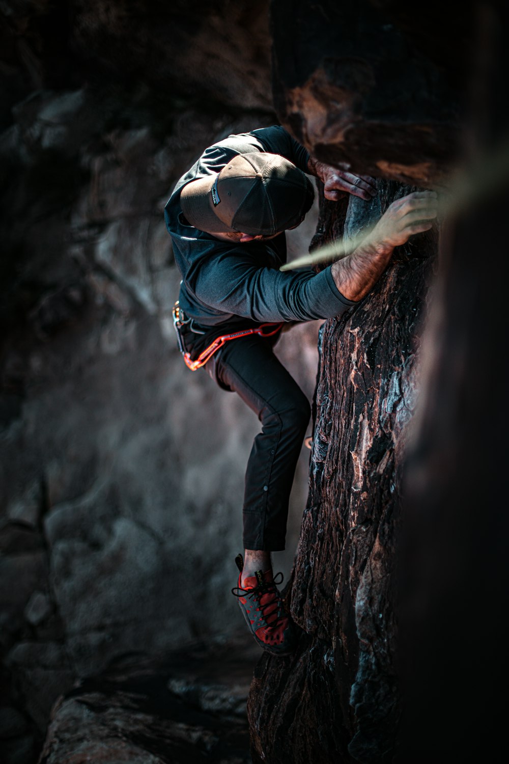 selective focus photography of person hiking