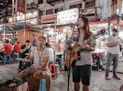 two person playing on street